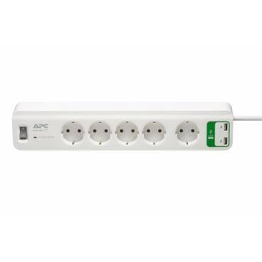 Schneider Electric PM5U-GR, APC Temel SurgeArrest 5 çıkış ve 5V, 2.4A 2 portlu USB şarj cihazı, 230V - 1