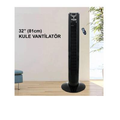 AIRKING NOA 130W UZAKTAN KUMANDALI KULE TİPİ VANTİLATÖR - SİYAH - 3