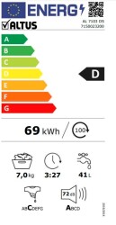 Altus AL 7103 DS 1000 Devir 7 KG Çamaşır Makinesi - 3