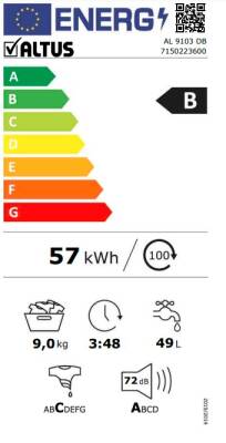 Altus AL 9103 DB 1000 Devir 9 KG Çamaşır Makinesi - 4