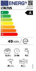 Altus AL 9123 X 1200 Devir 9 KG Çamaşır Makinesi - 3