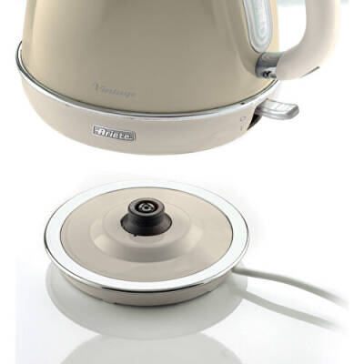 ARİETE 2869/03 VİNTAGE 1.7 LT. 2000W ÇELİK KETTLE - BEJ - 4