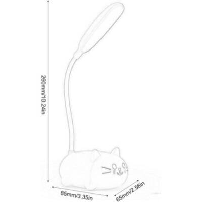 Avec AV-601 Sevimli Kedi USB Ledli Şarjlı Masa Lambası - 2