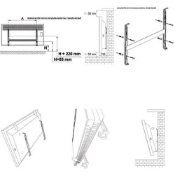 İVİGO DUVAR ASKISI APARATI Çukur Model 90 cm - 2