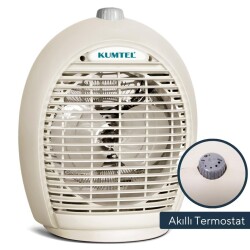 KUMTEL Fanlı Isıtıcı Termostatlı 2000 W LX-6331 T Bej - 1