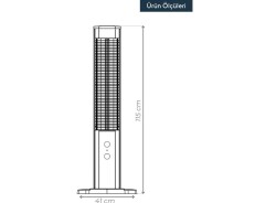 Kumtel MH-2300 Orbit Dual 2300 W Kule Tipi Infrared Isıtıcı - 4