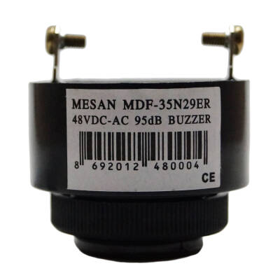 MESAN MS 1203.48VAC-DC Ø28 PANO MONTAJ BUZZER KESİK SES TERMİNAL & VİDA - 3