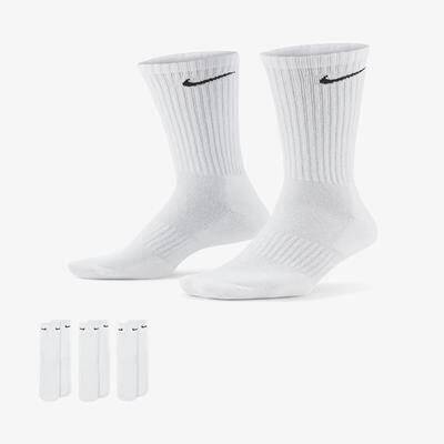 Nike Everyday Cushioned SX7664-100 Crew Antrenman Çorapları (3 Çift) - 1