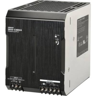 OMRON S8VKC48024 Kitap tipi güç beslemesi, LITE, 480 W, 24VDC, 20A, DIN ray montajı - 1