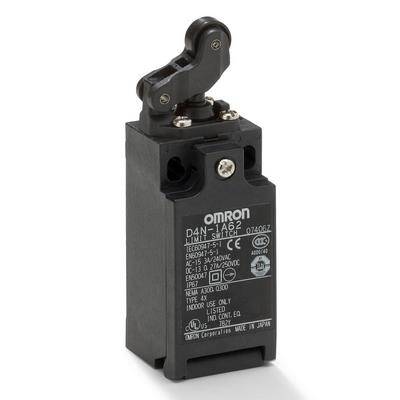 OMRON D4N1162, Limit anahtarı, Tek yönlü makaralı kol kolu (yatay), 1NK/1NA (geçmeli), 1NK/1NA (geçmeli), Pg13.5 (1 kanallı) - 1