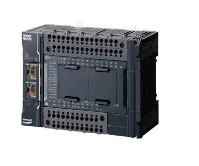 OMRON NX1P21040DT1, Sysmac NX1P CPU 40 Dijital Transistör G/Ç (PNP), 1,5 MB bellek, EtherCAT (2 servo ekseni, 4 PTP ekseni, 16 EtherCAT düğümü), EtherNet/IP ve 2 seri seçenek bağlantı noktasına sahip - 1