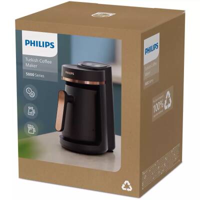 PHILIPS HDA150/60 TEKLİ TÜRK KAHVE MAKİNESİ - SİYAH / BAKIR - 4