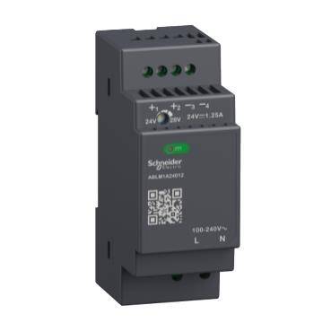 Schneider Electric ABLM1A24012, Regüle Güç Kaynağı, 100-240V AC, 24V 1,2 A, single fazlı, Modüler - 1