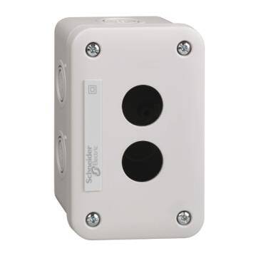 Schneider Electric XALE2, boş kontrol istasyonu XAL-E - açık gri - 2 kesim - IP54 - XB7 Ø 22 mm için - 1