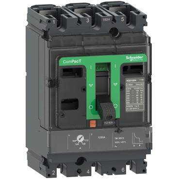 Schneider Electric C10F3TM100, ComPacT Şalter NSX100F 36kA AC 3P3D 100A TMD - 1