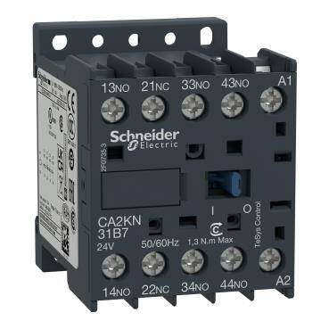 Schneider Electric CA2KN31B7, TeSys K kontrol rölesi - 3 NA + 1 NK - <= 690 V - 24 V AC bobin - 1