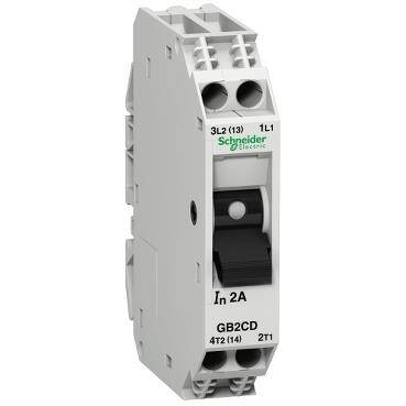 Schneider Electric GB2CD05, TeSys GB2 - termal manyetik devre kesici - 1P + N - 0,5 A - Id = 6,6 A - 1