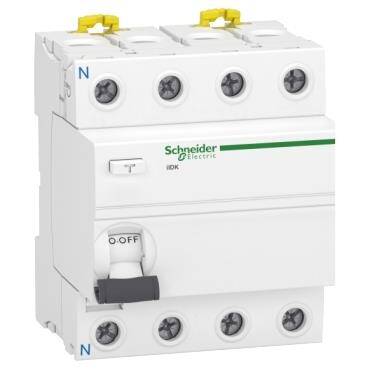 Schneider Electric A9R70463, 63 Amper, 30mA, Trifaze, Kaçak Akım Koruma Rölesi, 4 Kutuplu (3 Faz+Nötr) - 1