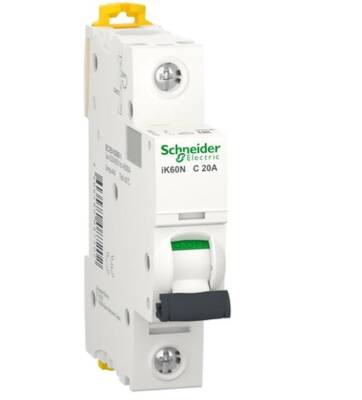 Schneider Elecric A9K24120, 20 Amper, 1 Fazlı, C Tipi, Otomatik Sigorta, 6 kA, C20x1 - 1