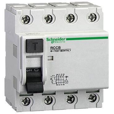 Schneider Electric 23054, rezidüel akım devre kesici ID - 4 kutup - 80 A - sınıf AC 300 mA - 1