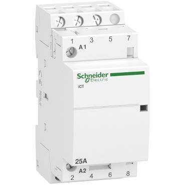 Schneider Electric A9C20833, 25 Amper, 3NA, Sessiz Kontaktör, 220-240 Volt AC, 3 Kutuplu - 1