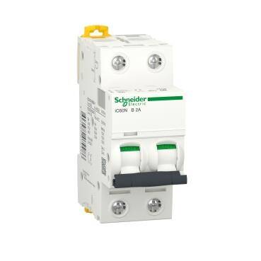 Schneider Electric A9F73202 İC60N - Minyatür Devre Kesici - 2P - 2A - B eğrisi - 1