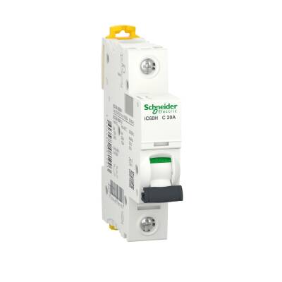 Schneider Electric A9F84120, 20 Amper, 1 Fazlı, C Tipi, Otomatik Sigorta, 10 kA, C20x1A - 1