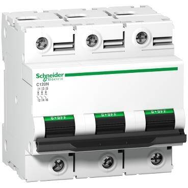 Schneider Electric A9N18367, 100 Amper, 3 Fazlı, C Tipi, Otomatik Sigorta, 10 kA, C100x3 - 1