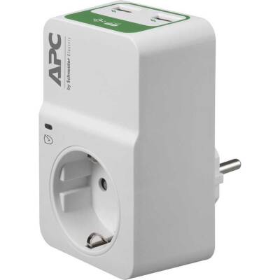 Schneider Electric APC Tekli Akım Korumalı Priz 2 USB'li PM1WU2-GR - 1