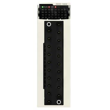 Schneider Electric BMXDDO1602, Dijital çıkış modülü M340 - 16 çıkış - solid state - 24 V DC pozitif - 1