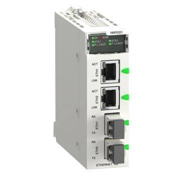 Schneider Electric BMXNRP0201, Fiber Dönüştürücü SM/LC 2CH 100Mb - 1