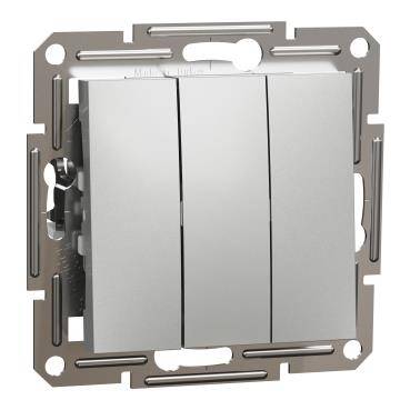 Schneider Electric EPH2100161, Asfora – Üçlü Anahtar – Alüminyum - 1