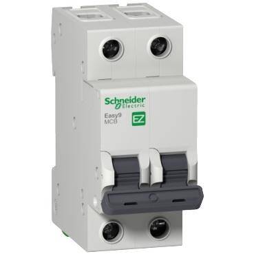 Schneider Electric EZ9F43210, 10 Amper, 2 Fazlı, C Tipi, Otomatik Sigorta, 3 kA, C10x2 - 1