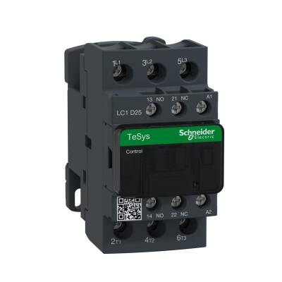 Schneider Electric LC1D25E7 TeSys D kontaktör - 3P(3 NA) - AC-3 - <= 440 V 25 A - 48 V AC bobin - 1