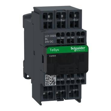 Schneider Electric LC1D323BL, TeSys D kontaktör - 3P(3 NA) - AC-3 - <= 440 V 32 A - 24 V DC bobin - 1