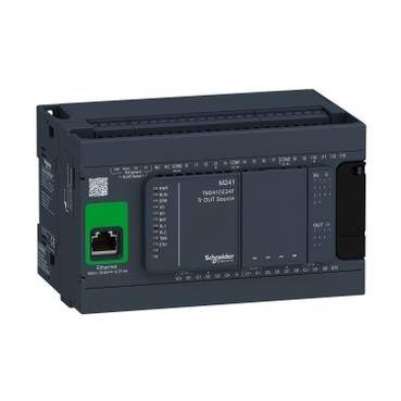 Schneider Electric TM241CE24T, M241 kontrolör 24 GÇ transistör PNP Ethernet - 1