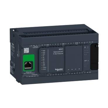 Schneider Electric TM241CEC24T, M241 kontrolör 24 GÇ transistör PNP Ethernet CAN master - 1