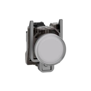 Schneider Electric XB4BVB1, 24V entegre LED'li beyaz eksiksiz pilot ışığı Ø22 düz lens - 1