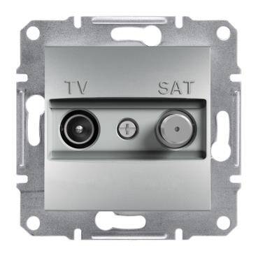 Schneider Electric EPH3400161, Asfora Alüminyum 1dB Sonlu TV SAT Prizi - 1