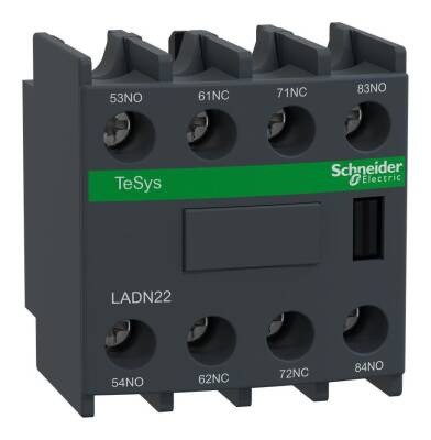 Schneider LADN22, 2NA+2NK, Yardımcı Kontak Blok, Üste Geçmeli, LC1D, CAD ve LC1F Serisi Kontaktörler İçin Uygun - 1