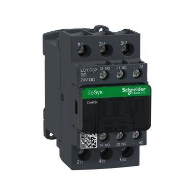 Schneider Electric LC1D32BD,TeSys D kontaktör - 3P(3 NA) - AC-3 - <= 440 V 32 A - 24 V DC bobin - 1