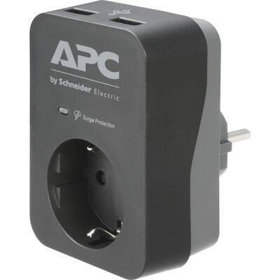 Schneider APC PME1WU2B-GR 2 Usblı Tekli Akım Korumalı Priz - 1