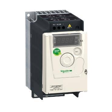 Schneider Electric ATV12H055M2, Hız Kontrol Cihazı ATV12 - 0,55kW - 0,75hp - 200..240V - 1fz - soğutma bloklu - 1