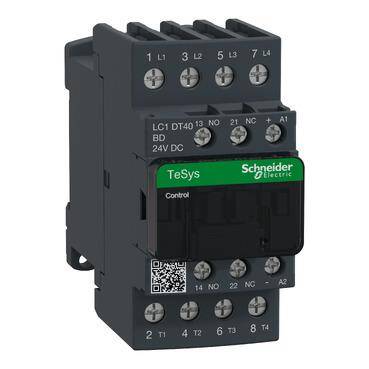 Schneider Electric LC1DT40BD, TeSys D kontaktör - 4P(4 NA) - AC-1 - <= 440 V 40 A - 24 V DC bobin - 1